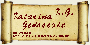 Katarina Gedošević vizit kartica